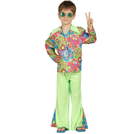 Disfraz de Hippie flores chico infantil