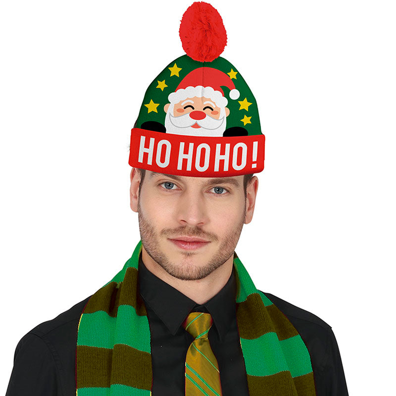 Gorro Navideño Papá Noel efecto lana