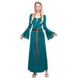 Disfraz de Doncella Medieval Verde para mujer