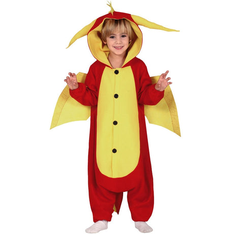 Disfraz de Dragón Rojo Kigurumi para niño