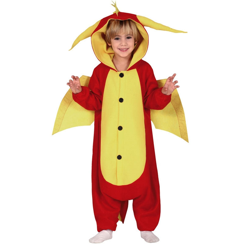 Disfraz de Dragón Rojo Kigurumi para niño