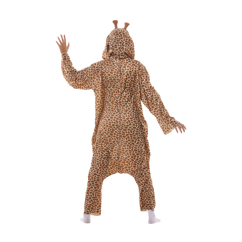 Disfraz de Jirafa Kigurumi para adulto espalda