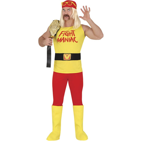 Disfraz de Luchador Hulk Hogan para hombre