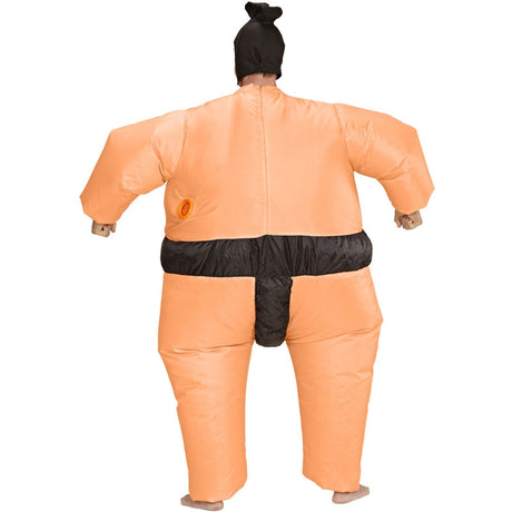 Disfraz de Luchador Sumo hinchable para hombre espalda