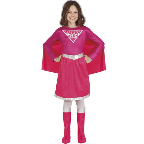 Disfraz de Superheroína rosa para niña