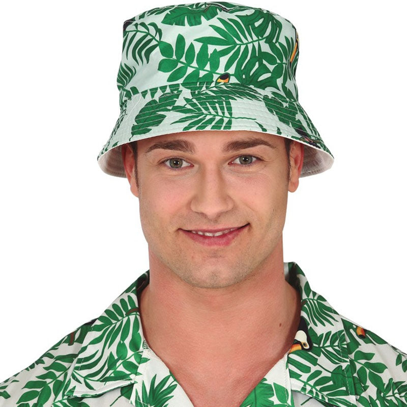 Gorro hawaiano con palmeras