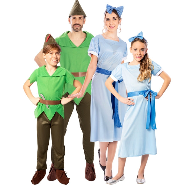 Disfraces Peter Pan y Wendy para grupos y familias