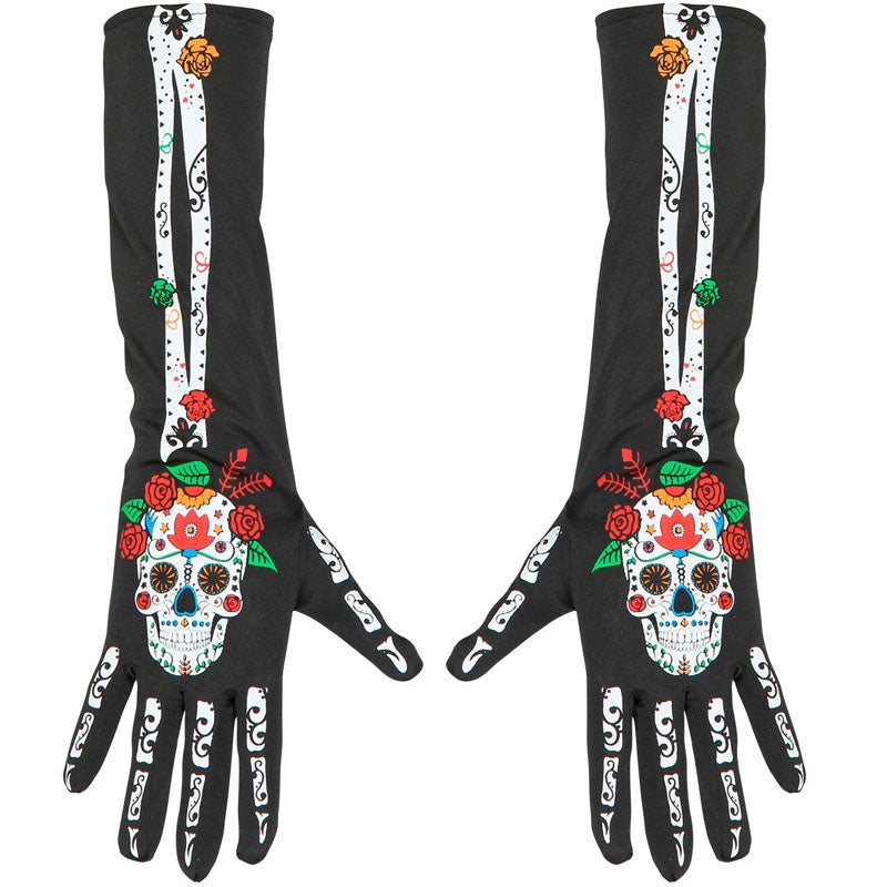 Guantes Catrina día de los muertos