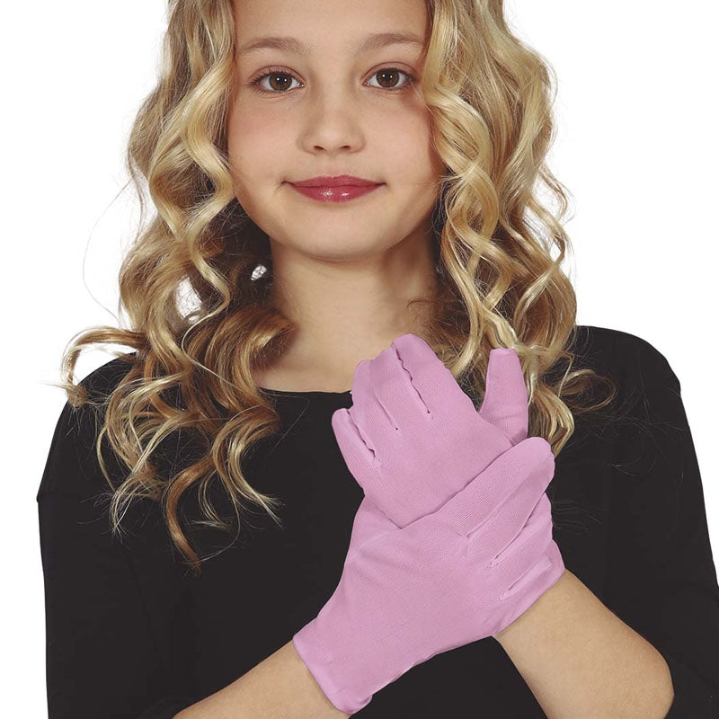 Guantes rosas infantiles