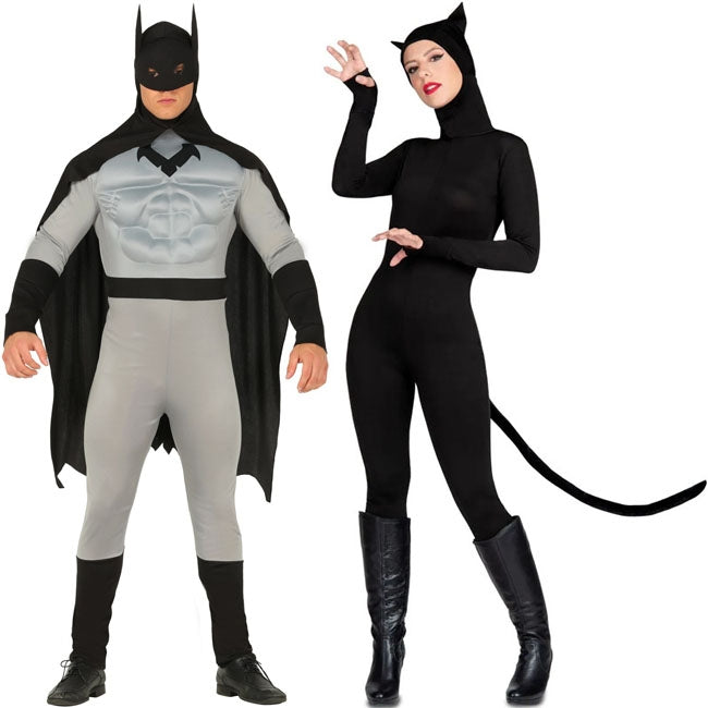 Pareja Bat hero y Catwoman