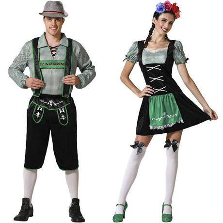 Pareja de Tiroleses Oktoberfest Negros 