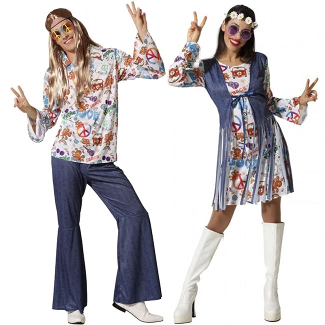 Pareja Hippies Peace