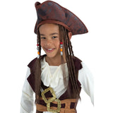 Sombrero con peluca Pirata Jack Sparrow infantil	