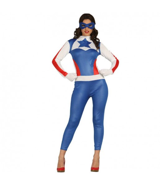 Kostüm Sie sich als Captain America Kostüm für Damen-Frau für Spaß und Vergnügungen