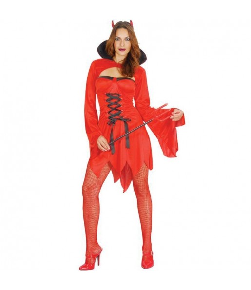 Sexy Teufelin Kostüm Frau für Halloween Nacht