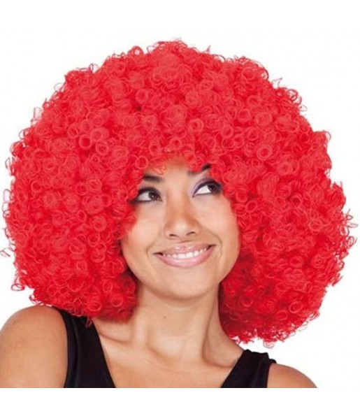 Rote Afro-Perücke