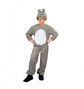 Grauer Elefant Kostüm für Kinder