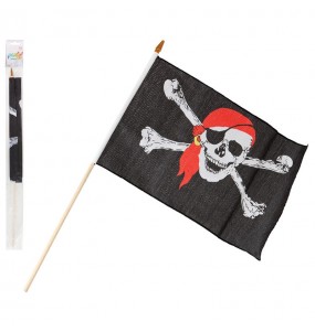 Piratenflagge mit Mast um Ihr Kostüm zu vervollständigen