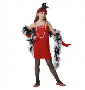Rotes Charleston Kostüm für Mädchen