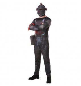 Schwarzer Ritter Fortnite® Erwachseneverkleidung für einen Faschingsabend