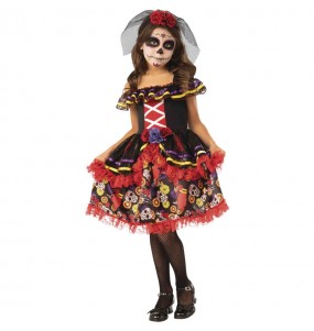 Deluxe Catrina Kostüm für Mädchen