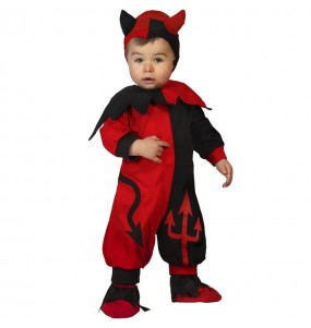 Rot-schwarzer Dämon Kostüm für Babys