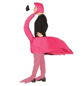 Rosa Flamingo Erwachseneverkleidung für einen Faschingsabend