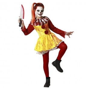 Blutiger McDonald Clown Kostüm für Mädchen