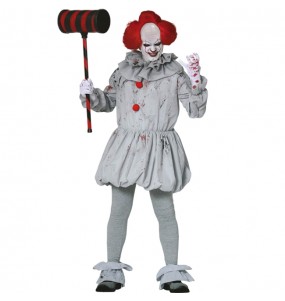 Verkleidung Killer Clown - ES Erwachsene für einen Halloween-Abend