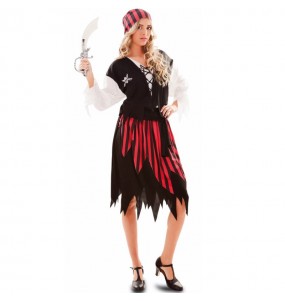 Kostüm Sie sich als Gestreifter Pirat Kostüm für Damen-Frau für Spaß und Vergnügungen