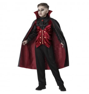 Vampir mit langem Umhang Kostüm für Jungen