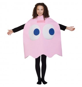 Kostüm für Jungen und Mädchen von Pac-Man Pinky Gespenst