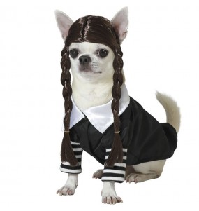 Wednesday Addams Kostüm für Hund