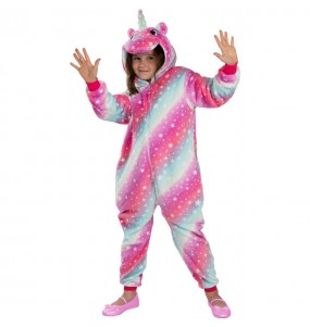 Einhorn mehrfarbiger onesie Kostüm für Mädchen