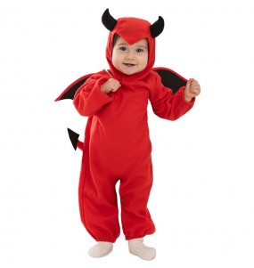 Rotes Teufelchen mit Flügeln Kostüm für Babys