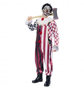 Böser Clown mit Maske Kostüm für Herren