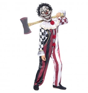 Böser Clown mit Maske Kostüm für Jungen