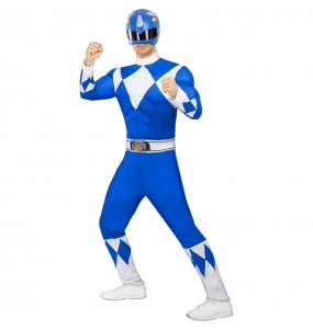 Power Ranger Blau Kostüm für Herren