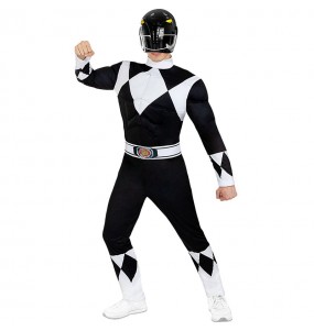 Power Ranger Schwarz Kostüm für Herren