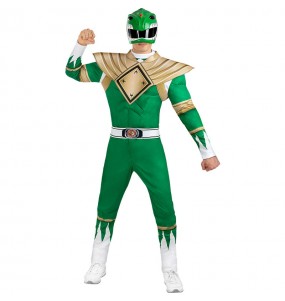 Grüner Power Ranger Kostüm für Herren