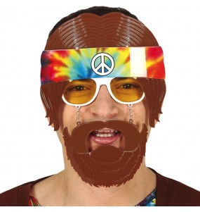 Hippie-Brille mit Bart