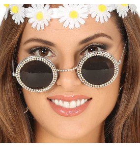 Hippie-Brille mit Glitzer