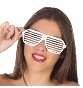 Weiße Mesh-Sonnenbrille um Ihr Kostüm zu vervollständigen
