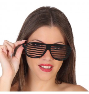 Schwarze Netz-Sonnenbrille um Ihr Kostüm zu vervollständigen