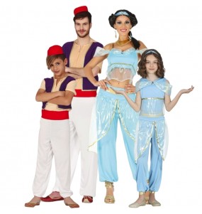 Aladdin und Jasmin Kostüme für Gruppen und Familien