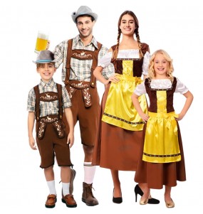 Bayerische Braune Oktoberfest-Bayern Kostüme für Gruppen und Familien