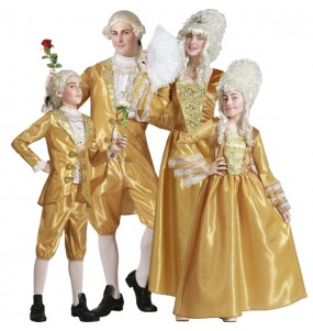 Goldene Höflinge Kostüme für Gruppen und Familien