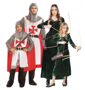 Mittelalterliche Krieger Kostüme für Gruppen und Familien
