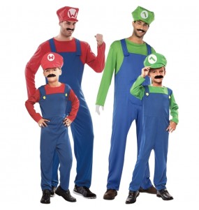 Super Marios und Luigis Kostüme für Gruppen und Familien