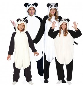 Kigurumi-Panda-Bären Kostüme für Gruppen und Familien